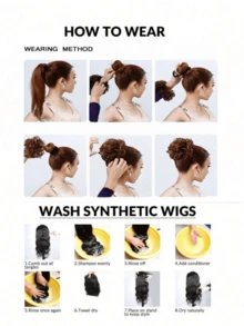 1pc Messy Bun Hair Scrunchie, 30g Thick Fluffy Hair Accessory Elastic Hair Band For Ponytail, Suitable For Women & Girls Daily, Party, Wedding - Multicolor - View 9