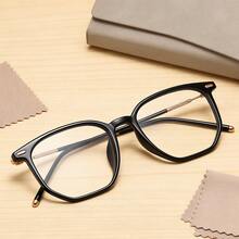 1pc Women's Fashion Retro Glasses, Suitable For Students And Everyday Wear - Black - View 1