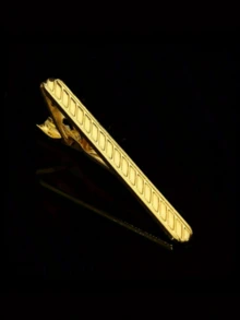 1件/9件套金属领带夹，适合男士商务西装，时尚领带夹 - 金色，男士时尚商务简约纯金属领带夹几何高端男士个性化西装配饰领带夹 - 商務領帶夾 - 查看 6