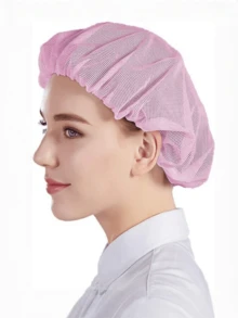 1pcs/3pcs Breathable Mesh Chef Hat Kitchen Cooking Chef Hat Adjustable Food Service Hair Net Reusable Washable Mesh Bouffant Hat (Black) (Pink) (White) - Nhiều màu - Xem 6