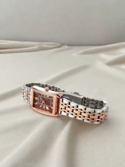 1 件女士简约复古石英表，适合日常佩戴