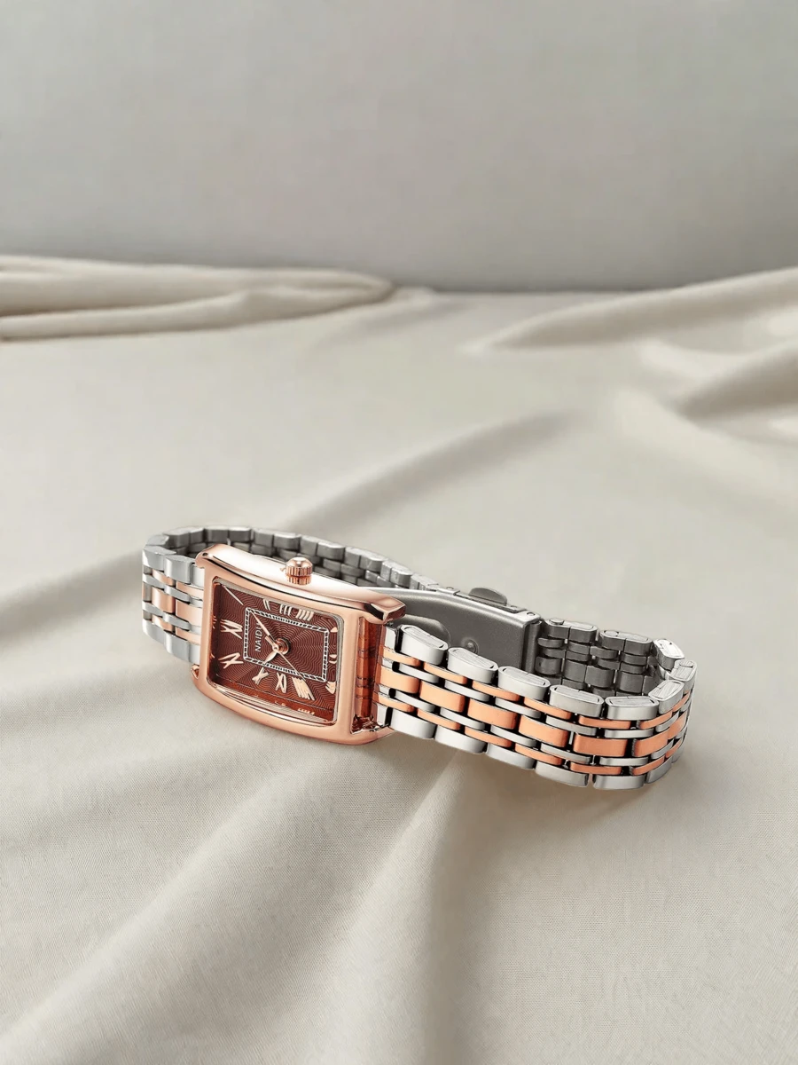 1 件女士简约复古石英表，适合日常佩戴