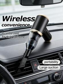 1pc[Home & Car Use]5000Pa High Suction Wireless Vacuum Cleaner, Blow & Vacuum 2-In-1, 7-In-1 Gift Box, USB Rechargeable, Powerful Battery Life, Crevice Cleaning, Sofa Cleaning, Car & Home Cleaning Tool, Halloween & Christmas Gift - Black - View 2