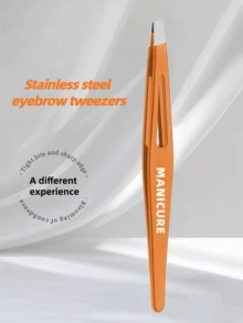 不锈钢水滴形眉镊，精准修眉镊，睫毛嫁接镊，美容工具 - 彩色 - 查看 5