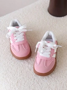 1 Pair Girls' Casual Shoes, Korean Style Sports Shoes, Soft Sole, Spring/Autumn New Arrival - Pink - View 3
