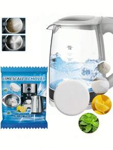 JAYSUING Tabletas efervescentes para la limpieza de la cal, limpieza y renovación de ollas y cafeteras con manchas resistentes y cal, surtido aleatorio de modelos nuevos y antiguos - Multicolor - Ver 1