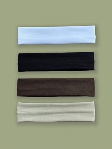 4/3/2/1 件装女士多功能头带，适合日常佩戴、户外跑步、瑜伽、运动腰带 - 吸湿排汗、弹性舒适，适合所有健身爱好者，有效固定头发和汗水 - 彩色 - 查看 2