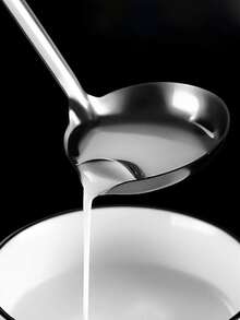 Juego de 2 piezas de coladores, incluye cuchara de sopa de doble capa, separador de grasa, espumadera de jugo de carne y cuchara de yogur - Con diseño de boquilla de fácil vertido y construcción resistente, adecuado para cocinar, servir y escurrir en la cocina. Adecuado para sopa, salsa, aceite y yogur. Utensilios de cocina higiénicos, que incluyen cuchara de sopa, cuchara de sopa japonesa de mango largo, cuchara de sopa china, cuchara de servir y cuchara de sopa profunda. - Multicolor - Ver 5