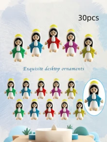 50pcs/Of Mini Colorful Virgin Mary Party Gifts - Religious Gift Filler, Religious Festival, Easter Easter Decoration Items, Tabletop Virgin Mary Figurine Decorative Items, Mini Statue Dolls, Classic Religious-Themed Treasure Hunt Game Props, Suitable For Sunday Easter Egg Fillers And Baptism Gifts, Seasonal Decorations, Universal Holiday Ornaments - Multicolor - View 7