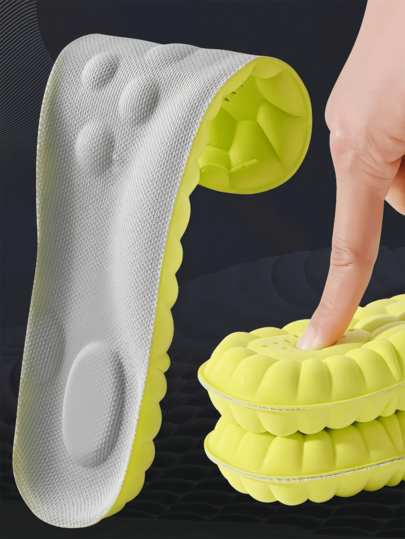 High Elastic Latex Insoles, Shock-Absorbing Sports Shoe Insoles, Arch Support, Breathable Insoles