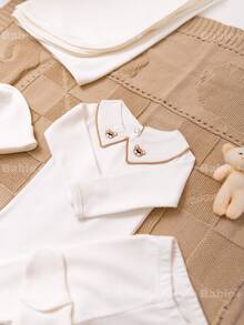 12-Piece Baby Bear Set, , 100% Cotton, For Girls And Boys, Unisex, Newborn - Màu be - Xem 3