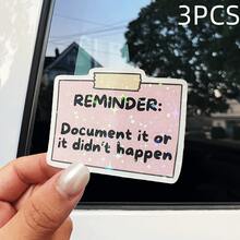 Sticker - "If It's Not Recorded, It Didn't Happen" Humorous Sticker, Suitable For Car Bumpers, Laptops, Motorcycles And Water Bottles - Made Of Durable Polypropylene School Supplies - Multicolor - View 12