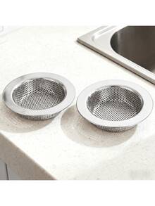 2Pcs Kitchen Sink Strainer Stainless Steel, Kitchen Sink Drain Strainer, Sink Strainers For Kitchen Sinks With Large Wide Rim 4.5" Diameter