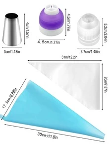 14/25pcs Large Stainless Steel Cake Decorating Piping Nozzles, Multi-Style Baking Icing Tips Set, Practical Large Size Baking Tools - 25-piece Large Decorating Nozzle Set - View 4