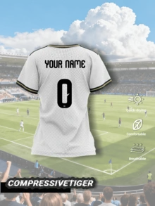 Áo bóng đá nữ World Cup 2026 màu trắng, in theo yêu cầu: Có thể in logo đội tuyển, tên cầu thủ và các chi tiết độc đáo để tạo phong cách cá nhân hóa. Thích hợp cho mặc thường ngày, cũng như các trận đấu bóng đá, bóng rổ và bóng chuyền. Phù hợp cho mùa hè, tập yoga, chất liệu công nghệ cao. - trắng - Xem 2