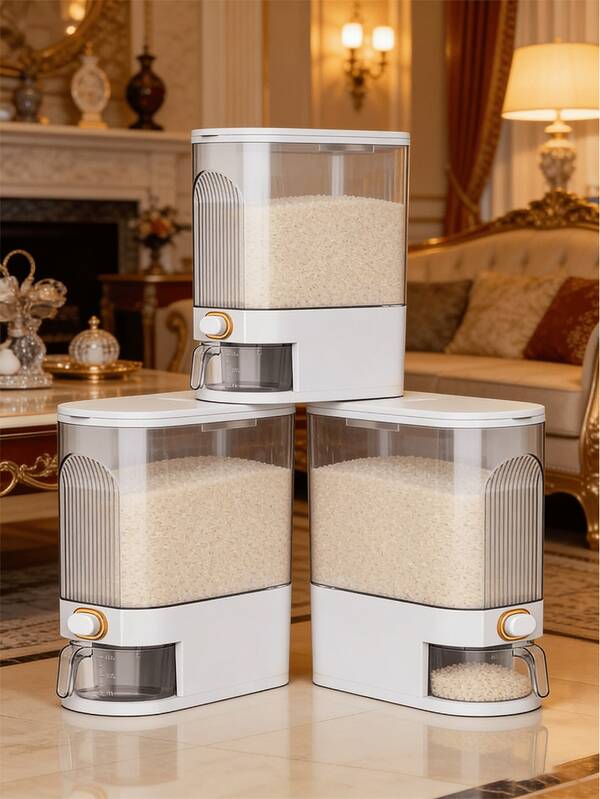 Leak-Proof & Moisture-Resistant Airtight Food Storage Containers With Lids – Durable PP Material, Perfect For Grains, Nuts, Flour, Rice & More | Kitchen Storage Essential