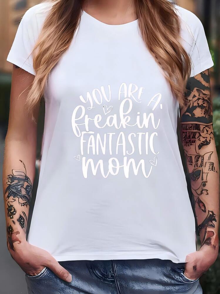 Camiseta De Mamá Fantástica, Camiseta De Día De La Madre, Camiseta De Mamá Fuerte, Momia, Regalo Del Día De La Madre Feliz, Regalo De La Madre Personalizado, Promovida Mamá Camiseta - Blanco - Añade 1
