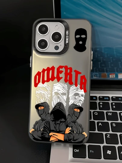 1 قطعة غطاء هاتف TPU مقاوم للصدمات بنمط عناصر الحرف الأسود الأنيق متوافق مع هواتف آيفون 17 16 15 14 13 12 11 برو ماكس وسلسلة الهواء، هدية عيد ميلاد وحفلة