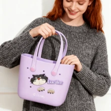 Túi Bento hình hang động hoạt hình Disney Miniso dễ thương hình Lucifer, túi xách tay du lịch cỡ lớn dành cho nữ, túi đeo vai du lịch, quà tặng. - Màu tím - Xem 4