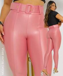 WOMEN'S CIRRE PANTS WITH BELT AND BACK POCKET - Rosa Oxidada - Ver 1
