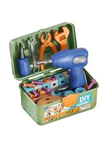 126pcs DIY Children's Construction Tool Set, Includes Electric Screwdriver, Screws, Boards, Wheels And Tools, Suitable For 3-8 Years Old Kids, STEM Educational Toy - Engineering Kit - View 12