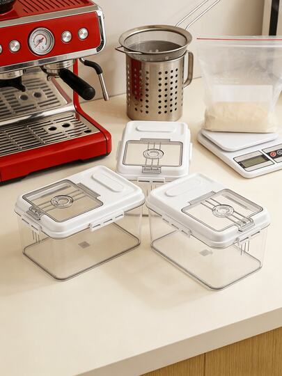 Homemade Sealed Bread Container With Bread Box, Transparent Bread Storage On Kitchen Countertop, Time Recording Bread Rack, Bread Holder With Lid, Suitable For Toast, Bagels, Donuts, And Cookies, White