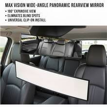1pc Rear View Mirror, Universal 11.81 Inch Panoramic Convex Rearview Mirror, Interior Clip-On Wide Angle Rear View Mirror To Effectively Reduce Blind Spots - A - View 2