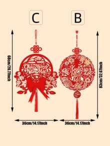 2026年新款越南吉祥图案挂饰，东南亚春节用品，适用于客厅、玄关、中国新年装饰 - 彩色 - 查看 2
