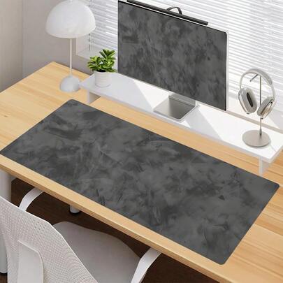 وسادة فأرة مطاطية بنمط الرخام الرمادي الكبير، حصيرة لوحة المفاتيح الكبيرة للمكتب والألعاب والمساحة المنزلية، وسادة مكتب | وسادة بنمط الرخام | حصيرة مكتب متينة