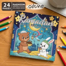 Sách tô màu Ramadan "Cuộc sống tươi đẹp của Ramadan", bao gồm những hình minh họa dễ thương và sống động, 24 trang giấy dày, tô màu để thư giãn, món quà lý tưởng, đồ trang trí, đồ dùng văn phòng phẩm cho tháng Ramadan, kích thước 7.9x7.9 inch. - Nhiều màu - Xem 11
