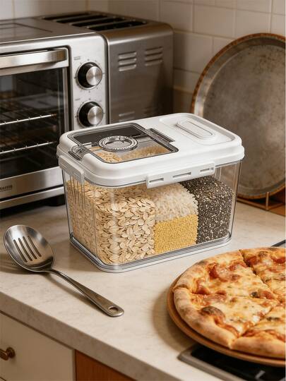1 Piece Bread Box Suitable For Kitchen Countertop Sealed Bread Storage Container With Lid And Time Recording Plastic Bread Storage Container, Suitable For Homemade Bread, Toast, Bread And Cookies