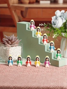 50pcs/Of Mini Colorful Virgin Mary Party Gifts - Religious Gift Filler, Religious Festival, Easter Easter Decoration Items, Tabletop Virgin Mary Figurine Decorative Items, Mini Statue Dolls, Classic Religious-Themed Treasure Hunt Game Props, Suitable For Sunday Easter Egg Fillers And Baptism Gifts, Seasonal Decorations, Universal Holiday Ornaments - Multicolor - View 5