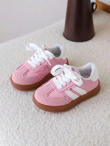 1 Pair Girls' Casual Shoes, Korean Style Sports Shoes, Soft Sole, Spring/Autumn New Arrival - Pink - View 2