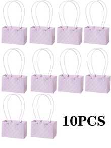 一个压花 Macrame 手提袋节日插花礼品包装袋鲜花袋 - 彩色 - 查看 44