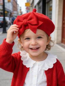 1pc Baby Beret Hat,Bowknot Beret Hat,Painter's Hat For Newborn Baby 1-3 Years Old,Cute Exquisite Accessories,Baby Girl Boy Clothes,Soft,Breathable,Comfortable,Spring/Autumn Collection,Baby Spring Hair Accessories,Toddler Hair Accessories,Little Girl Spring Outfits,Suitable For Both Home And Outing,Baby Gifts,Suitable For Tourism Photography, Holiday Parties - Multicolor - View 9