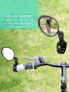 Adjustable Rotate Rear View Mirror & Blind Spot Mirror For Bicycle, Motorcycle, Electric Bike - Multicolor - View 6