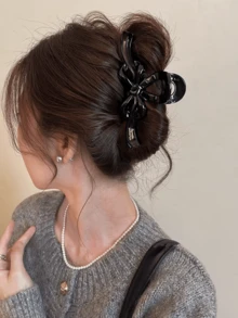 1 件蝴蝶结发夹，高品质大号发夹，适合浓密头发，秋冬发夹发夹发夹发夹发夹，爪夹秋季发饰，适合女士度假装扮 - 粉色 - 查看 12