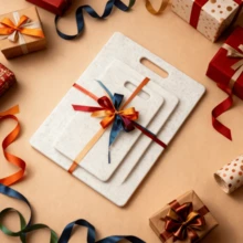 Marble Cutting Board Set, Thickened Cutting Board, Meat Cutting Board, Kitchen Preparation Board For Cooked And Raw Food Separation, Household Fruit Cutting Board, Preparation Board, Plastic Cutting Board, Kitchenware, Easy To Clean, Suitable For Outdoor Camping, Durable, Economical And Portable.