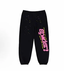 SP5DER Hoodie Cobweb Pattern Spider Worldwide Tracksuit Unisex Sweatshirt Men Women Graphic Outwear, Tracksuit Pullover Sweatshirt For Women Men Matching Hoodies For Couples - Black/pants - 查看 2