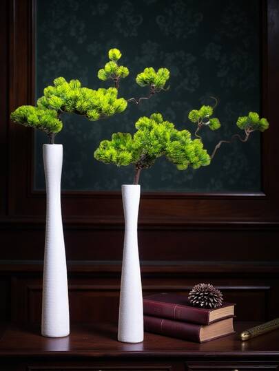 Slim Tall Floor Standing Vase Modern Minimalist Style Decorative Vase For Dried Flowers Branches Home Fireplace Living Room Bedroom Kitchen Decor