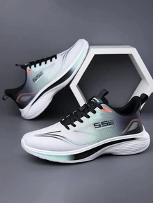 2025 透气网眼男士休闲鞋，新款时尚减震跑步鞋，适合所有季节情人节创意 - 彩色 - 查看 4