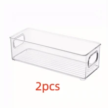 4个亚克力透明桌面收纳盒，长方形窄款，适用于收纳小物件，大容量，宿舍适用 - 彩色 - 查看 11