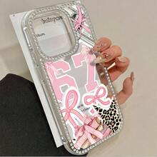 Book Money 67 Leopard Star Patterned Clear Acrylic Double-Sided Rhinestone-Encrusted Phone Case Is Compatible With IPhone 17 Pro Max/Air/16/15/14/13/12/11. It's An Ideal Gift For Christmas, Valentine's Day, And New Year's, Perfect For Boyfriends, Girlfriends, And Family. - 無色 - 查看 1