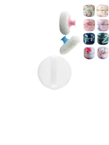 1 Set 80g Loose Powder Container With Powder Puff (Powder Not Included), Puff And Powder Case Suitable For Bathing And Travel, Perfect Gift For Christmas, Holidays, Halloween, Valentine's Day, Eid, Listed In Holiday Gift Guide, Mother's Day Gift - Multicolor - View 8