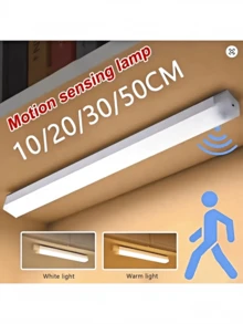 1条USB充电式LED灯带 - 冷暖色可选，带运动传感器，磁吸式安装，适用于卧室、客厅、走廊、衣柜、展示柜、宿舍、房车照明，现代LED灯，USB充电灯 - 白光 - 查看 2