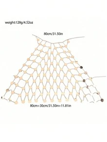 Sequin Body Chain, Hollow-Out Sexy Bikini Chest Chain, Multi-Layer Body Chain Necklace, European And American Style - Multicolor - View 4