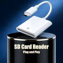 USB-C SD Card Reader, Direct Camera Connection For Hassle-Free Experience! Fully Compatible With Apple 15-17 Series, IPad, IMac And Android Flagship Models. Transfer Photos And Save Cards In One Step, Making Device Interconnection Simpler!