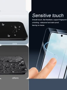 3 片装高清钢化玻璃屏幕保护膜，适用于三星 Galaxy 手机，适合生日/复活节/圣诞节/送给家人/朋友/男孩/女孩。 - 無色 - 查看 4