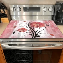 1件装花卉图案吸水餐具沥水垫，餐具沥水垫，咖啡机台面吸水垫，水槽排水垫，软水龙头吸水垫，水槽杯垫，家居装饰，厨房用品，浴室配件 - 彩色 - 查看 2