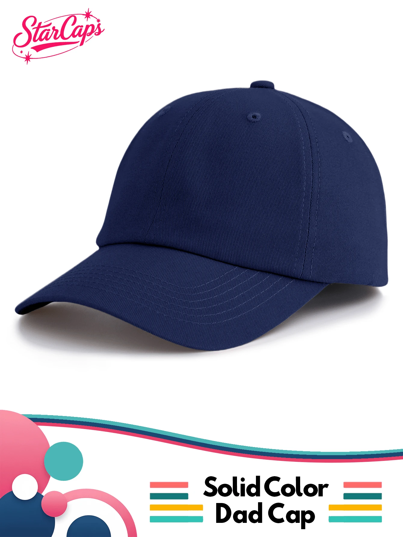 1pc Solid Color Casual Adjustable Baseball Cap, Unisex